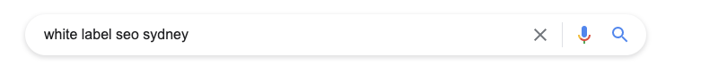 white label seo sydney SERP query