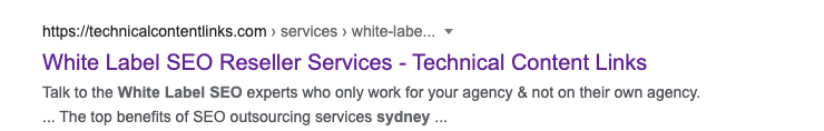 white label seo sydney result