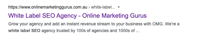 Online Marketing Gurus search result titled White Label SEO Agency - Online Marketing Gurus