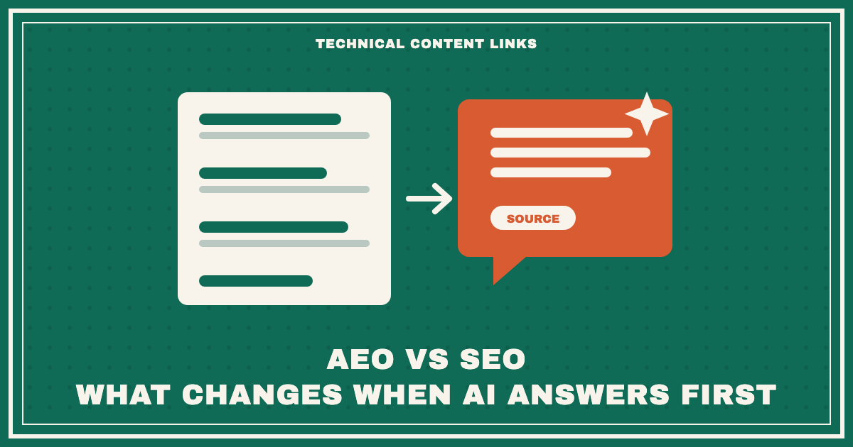 AEO vs SEO: what changes when AI answers first