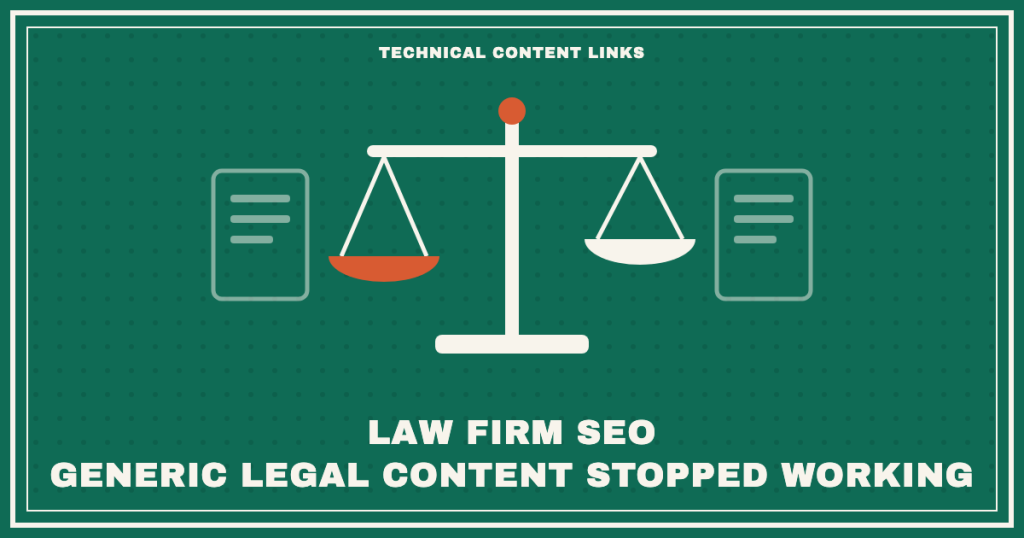 Law firm SEO: why generic legal content stopped working